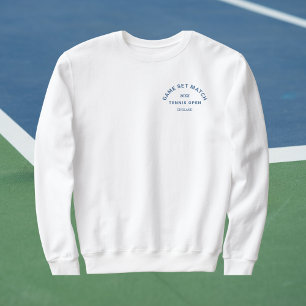 Camiseta Jogo Set Match Blue Crest  Ténis Feminino Branco