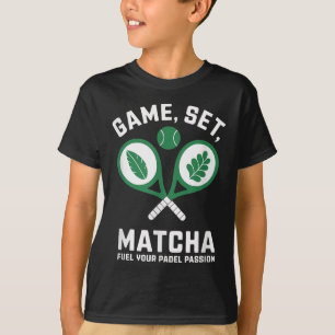 Camiseta Jogo, Set, Matcha Design - Entusiasta do Padel Mot