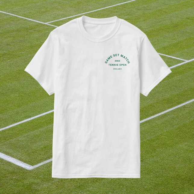 Camiseta Jogo Sete Match Green Crest  Ténis Masculino Branc (Criador carregado)