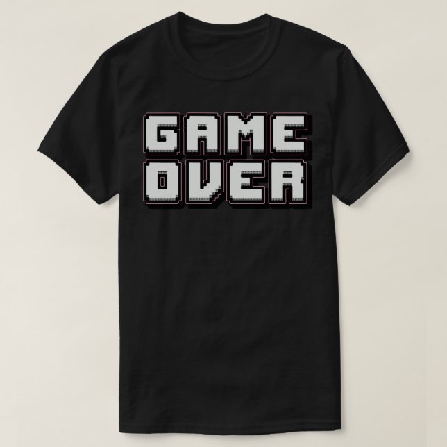 Camiseta Jogo sobre Arte de Pixel Retroativa (Frente do Design)