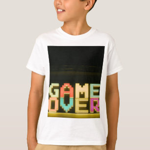 Camiseta Jogo Sobre As Artes Simples De Pixel De Artes Simp