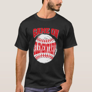Camiseta Jogo Sobre Basebol Elementar De Volta À Escola 1