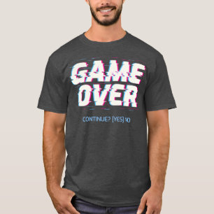 Camiseta Jogo sobre Continuar SimNão