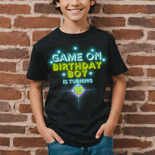 Camiseta Jogo Sobre Laser Tag Azul Neon Verde Brilhante Ani