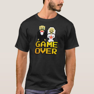 Camiseta Jogo sobre o casamento (de 8 bits)