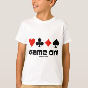 Camiseta Jogo sobre! (Quatro ternos do cartão)