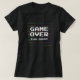 Camiseta Jogo sobre Texto do Pixel do Jogador Retroativo (Frente do Design)