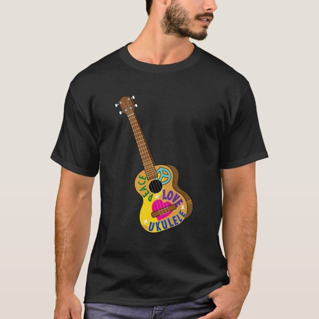 Camiseta Jogo Ukelele Funny Uke Gift Para Homens W (Frente)