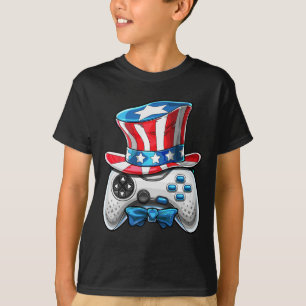 Camiseta Jogo Vídeo American Flag Tio Sam Gamer B