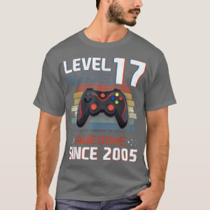 Camiseta Jogo Vídeo Nível 17 Vintage 2005 Boy 17th