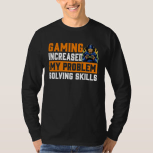 Camiseta Jogos Aumentaram Minhas Habilidades de Resolução d