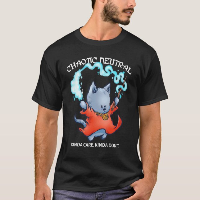 Camiseta Jogos Caóticos Neutros de RPG de Mesa Dungeon Drag (Frente)