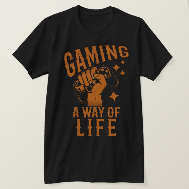 Camiseta Jogos como um modo de vida (Frente do Design)