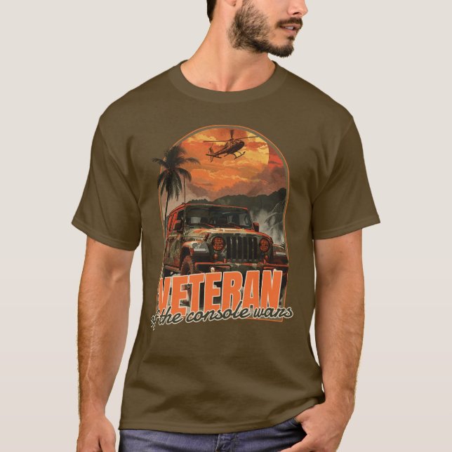 Camiseta Jogos de Adultos de Vet em Guerra de Console (Frente)