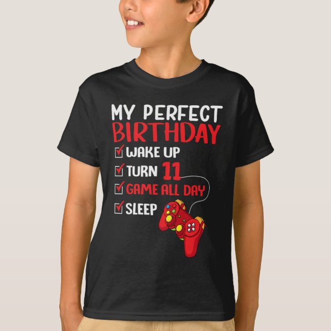 Camiseta Jogos De Aniversário Perfeitos Para 11 (Frente)