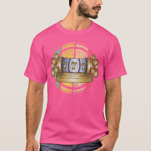 Camiseta Jogos de azar 777 Jogos de sorte engraçados Máquin