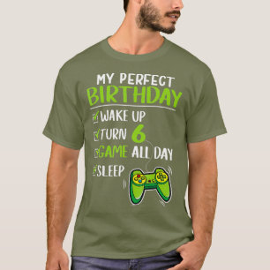 Camiseta Jogos de azar com 6 de game de 6 anos Perfeito