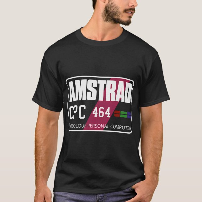 Camiseta Jogos de Computador Retro Amstrad CPC 464 Computad (Frente)