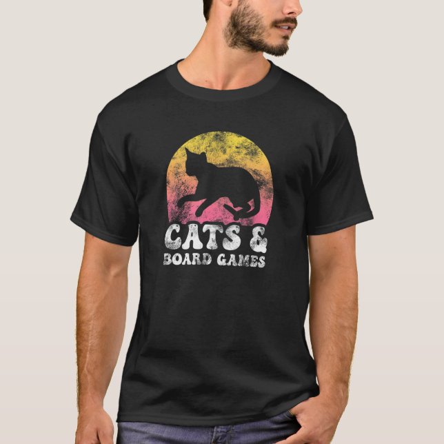 Camiseta Jogos de Conselho e gatos engraçados (Frente)