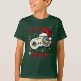 Camiseta Jogos de controladora de jogos de Natal