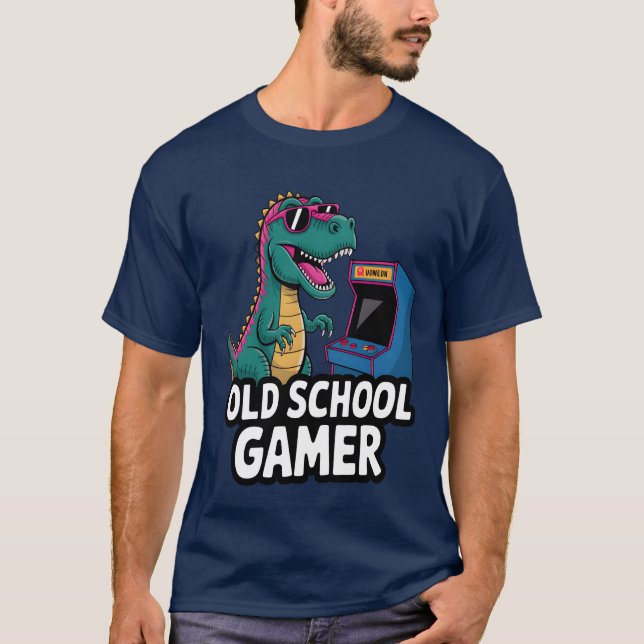 Camiseta Jogos de Dinossauro Retro para amigos vintage (Frente)