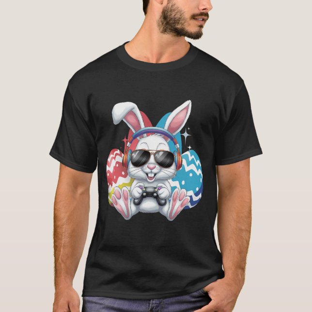 Camiseta Jogos de game Felz pascoa Bunny Rabbit (Frente)