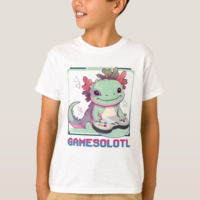 Camiseta Jogos de Gamesolotl Axolotl (Frente)