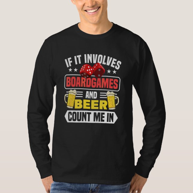 Camiseta Jogos de Tabuleiro E Cerveja Jogo De Tabuleiro Gam (Frente)