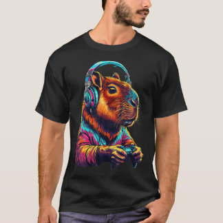 Camiseta Jogos de Vídeo de Capivara Engraçados Capivara Gam