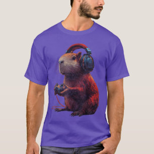 Camiseta Jogos de vídeo de Capivara engraçados para jogador