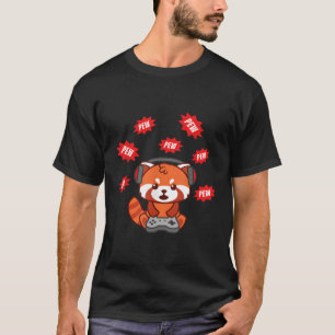 Camiseta Jogos de Vídeo de Jogador Red Panda