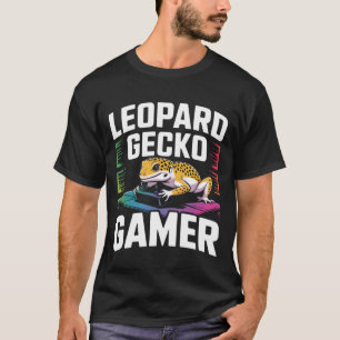 Camiseta Jogos de Vídeo Fofo Lagarto Réptil Geco Leopardo J