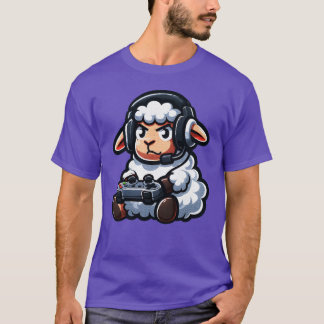 Camiseta Jogos de vídeo game do garoto da família das ovelh