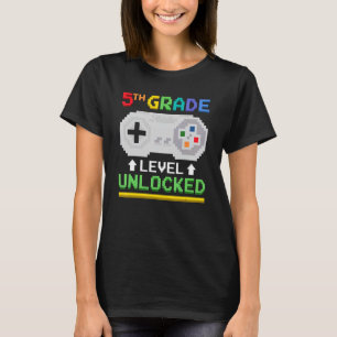 Camiseta Jogos de Vídeo Jogador Desbloqueados no Nível V, C