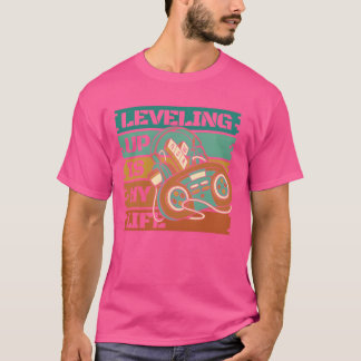Camiseta Jogos de Vídeo Vida garota retrô