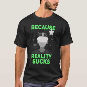 Camiseta Jogos De Vr Óculos De Ausência De Realidade Virtua