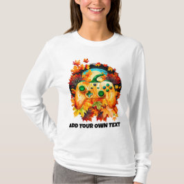 Camiseta Jogos do Dia das Bruxas, Controladora de Abóbora, 