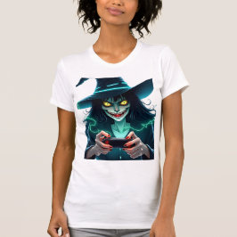 Camiseta Jogos do Halloween PlayStation - Spooky PS5 Witch