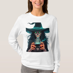 Camiseta Jogos do Halloween PlayStation - Spooky PS5 Witch