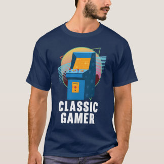 Camiseta Jogos do jogador de vídeo do jogador clássico de j