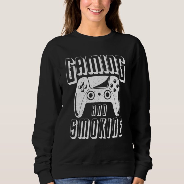 Camiseta Jogos E Fumar Controle De Video Game (Frente)