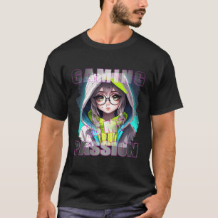 Camiseta Jogos É Minha Paixão - Adorável Kawaii Chibi