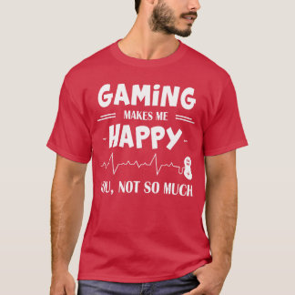 Camiseta Jogos Me Fazem Feliz Você Não Tanto Presente vinta