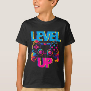 Camiseta Jogos Nível Superior de Game Controlador de vídeo