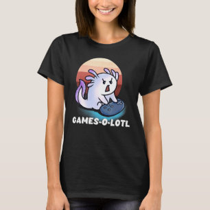 Camiseta Jogos O Lotl Lagarto de Jogos Peixe Axolote Video 
