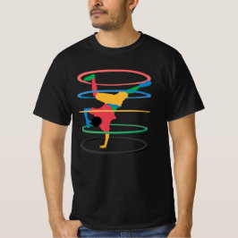 Camiseta Jogos Olímpicos de dança masculinos