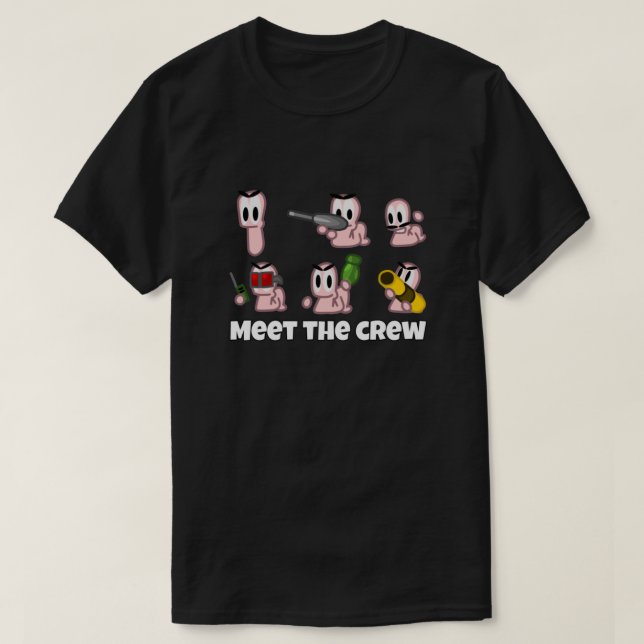 Camiseta jogos para jogadores de worms Equipados (Frente do Design)