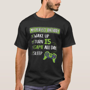 Camiseta Jogos Perfeitos Para 15 De Jogadores De Aniversári