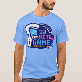 Camiseta JOGOS RETRÔ NUNCA MORREM amigo família