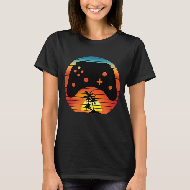 CAMISETA JOGOS RETRÔ PÔR DO SOL (Frente)